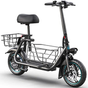 Electric Scooter with Seat & Basket