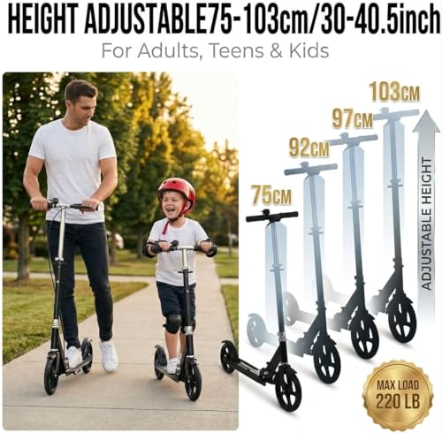 Foldable Kick Scooter for Kids & Adults