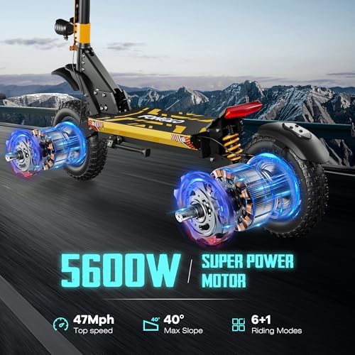 Dual Motor All-Terrain Electric Scooter with Seat