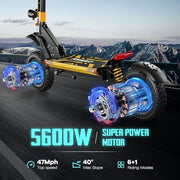 Dual Motor All-Terrain Electric Scooter with Seat