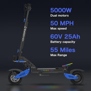 Dual Motor All-Terrain Electric Scooter with Seat