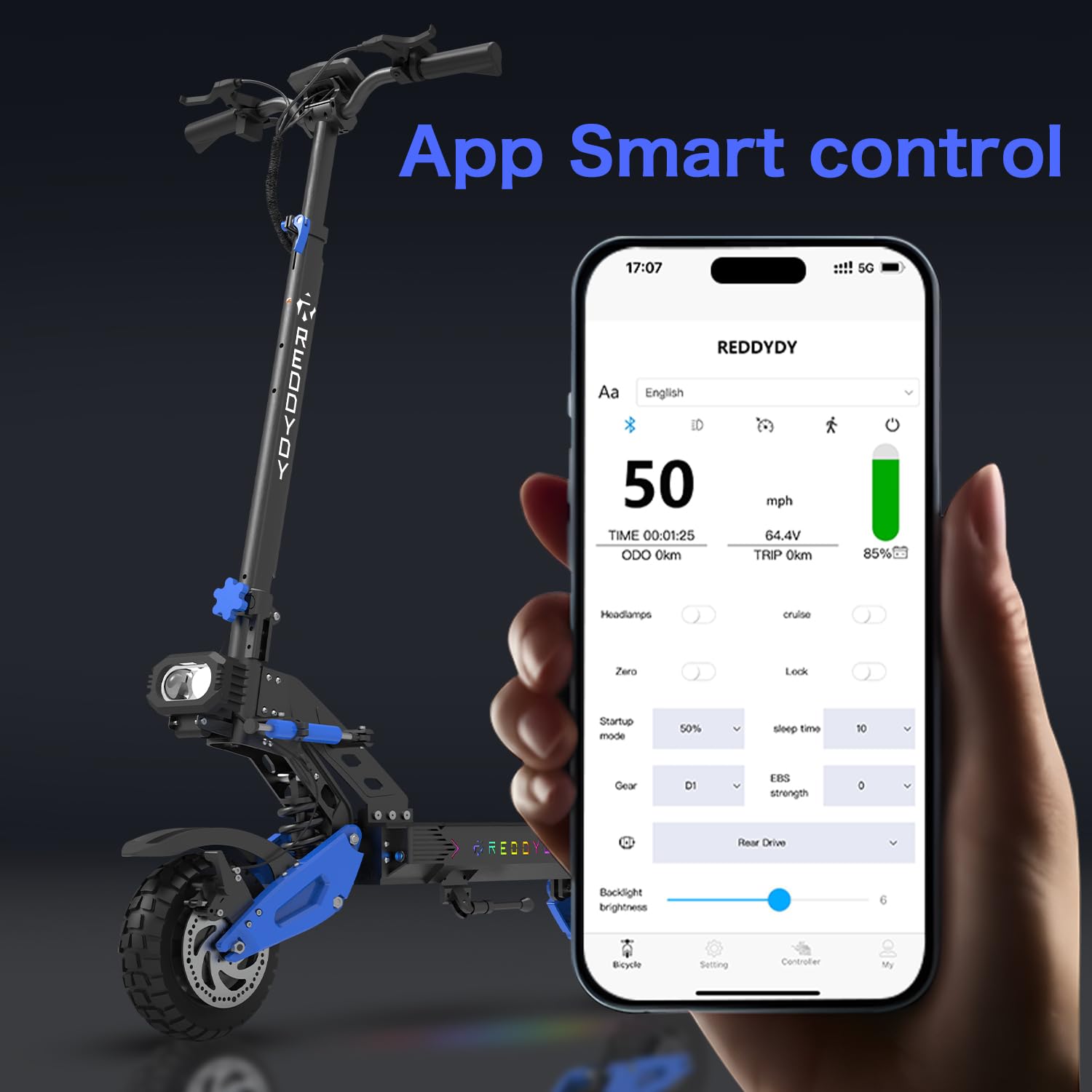 Dual Motor All-Terrain Electric Scooter with Seat