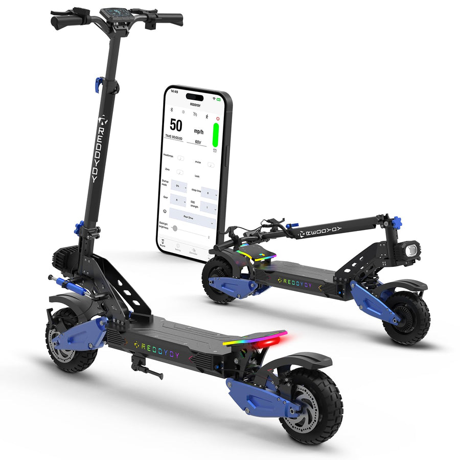 Dual Motor All-Terrain Electric Scooter with Seat