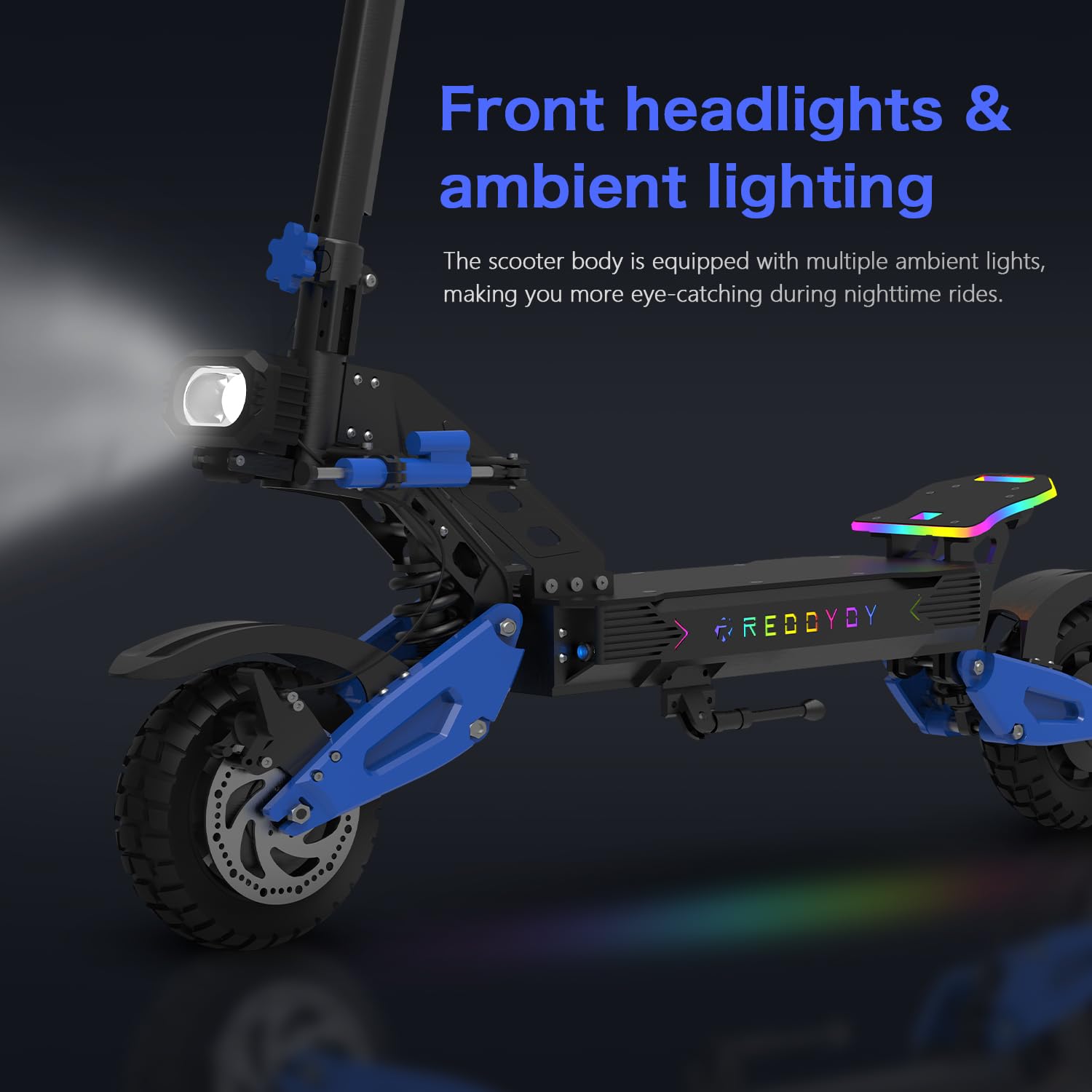 Dual Motor All-Terrain Electric Scooter with Seat