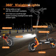Dual Motor All-Terrain Electric Scooter with Seat