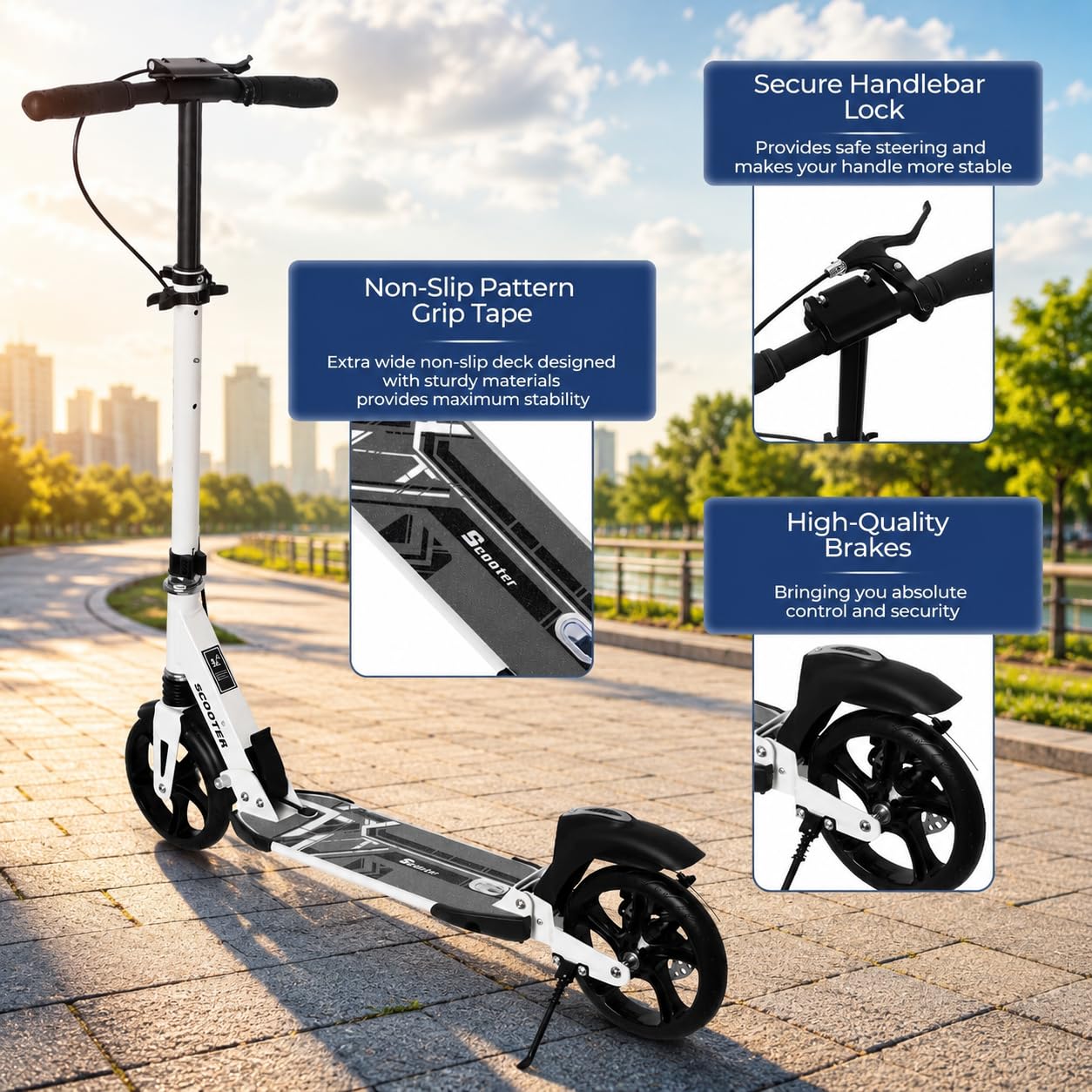 Foldable Kick Scooter for Kids & Adults