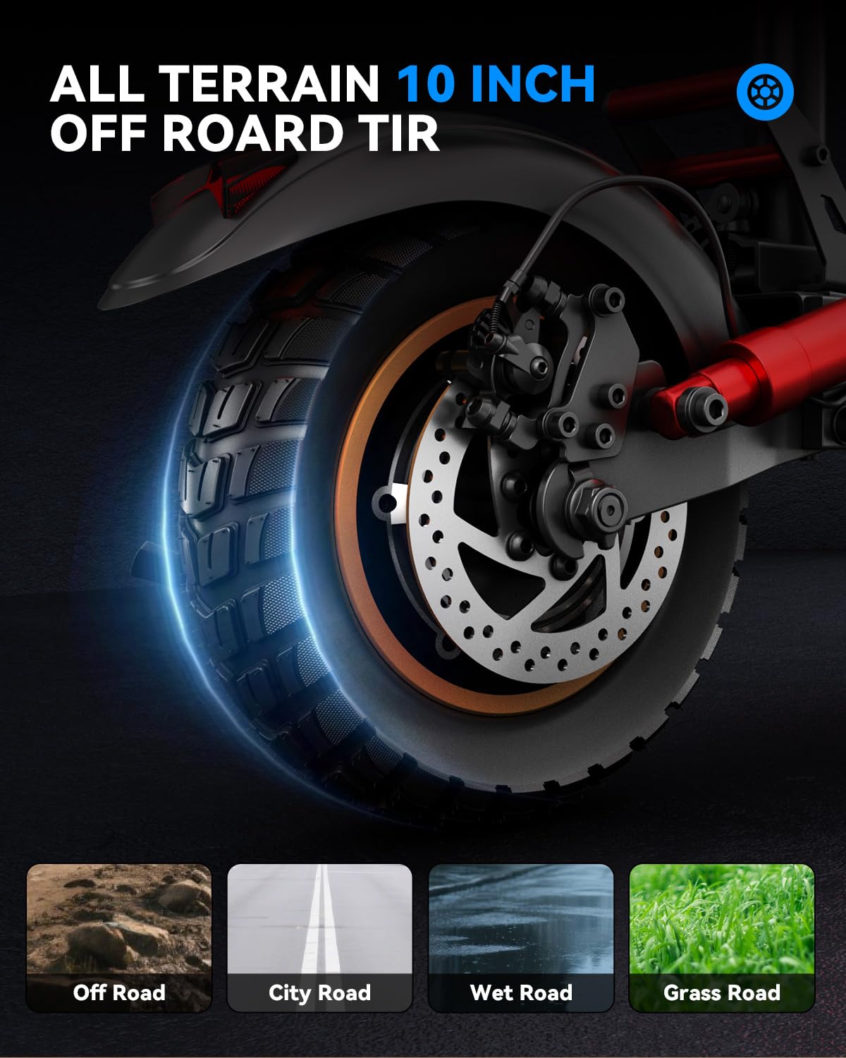 Off-Road Electric Scooter with Seat
