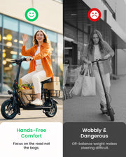 Electric Scooter with Seat & Basket