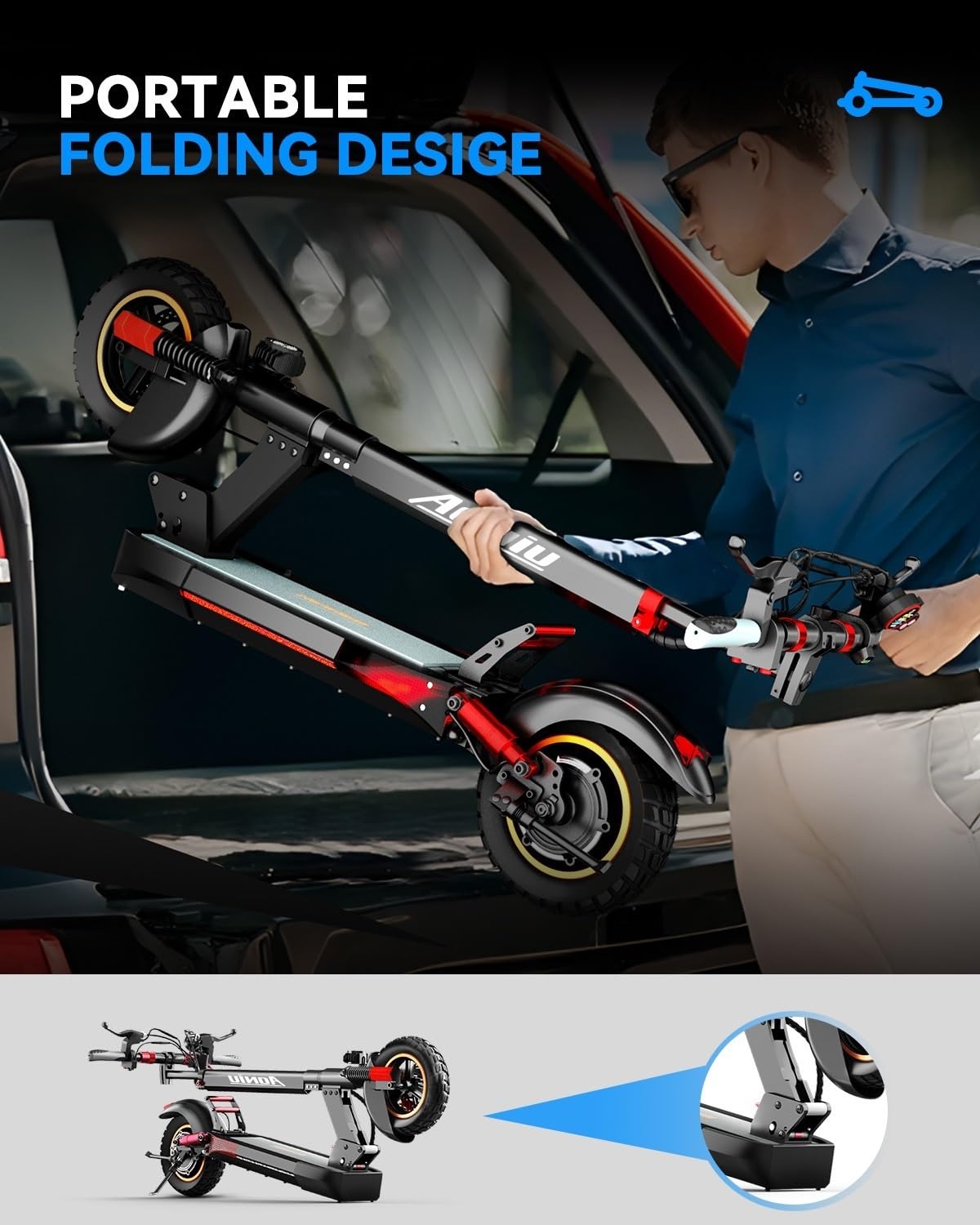 Off-Road Electric Scooter with Seat
