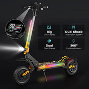 Dual Motor All-Terrain Electric Scooter with Seat
