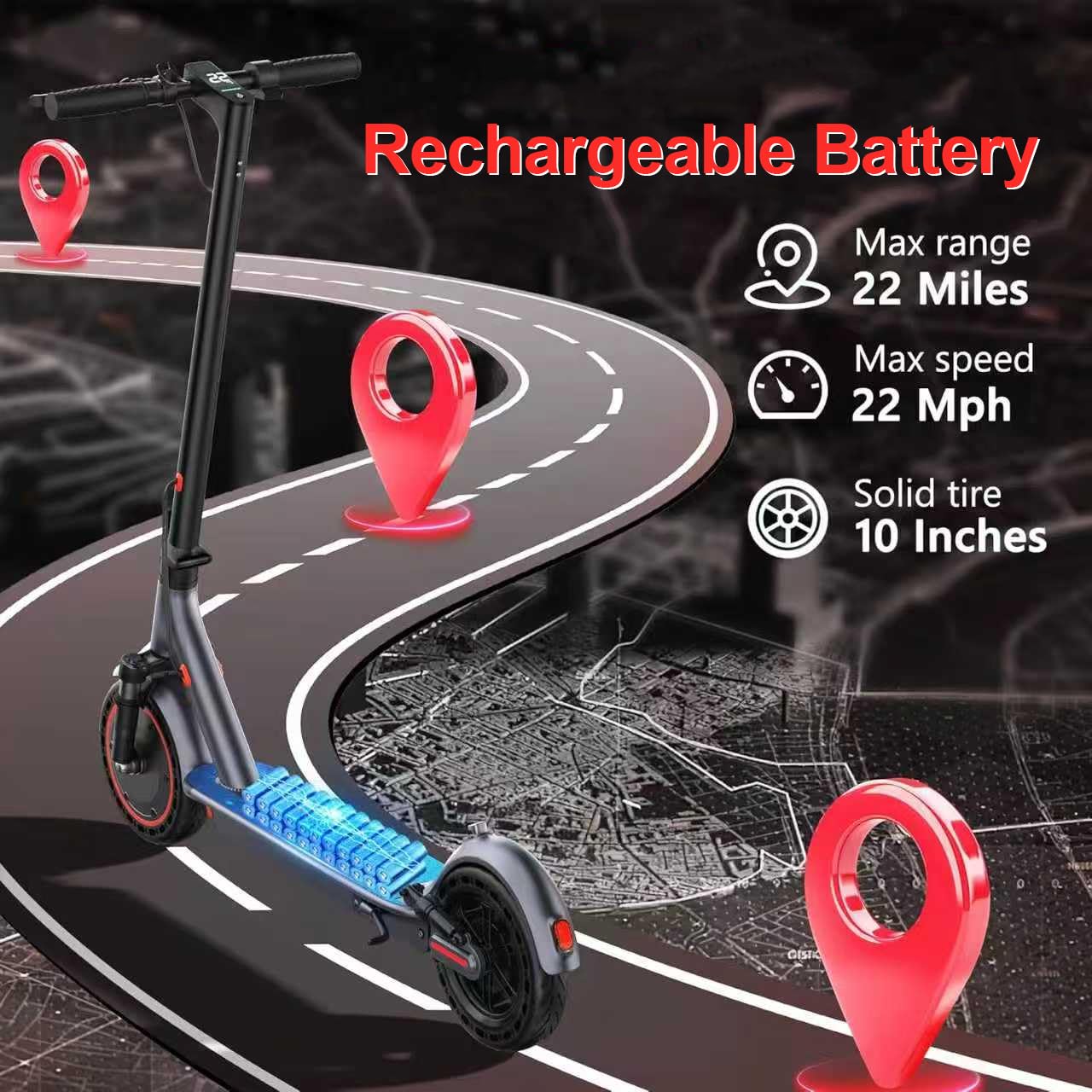 Foldable Electric Scooter with Seat