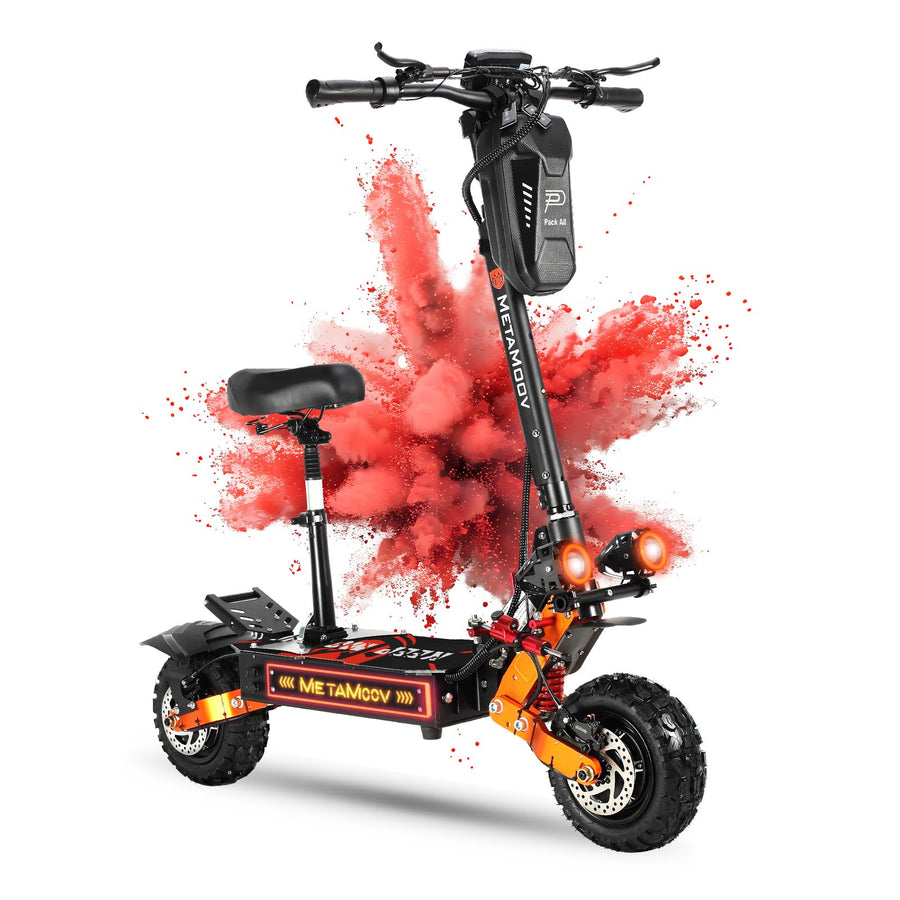 Dual Motor All-Terrain Electric Scooter with Seat