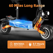 Dual Motor All-Terrain Electric Scooter with Seat