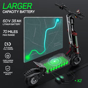Dual Motor Electric Scooter with Seat