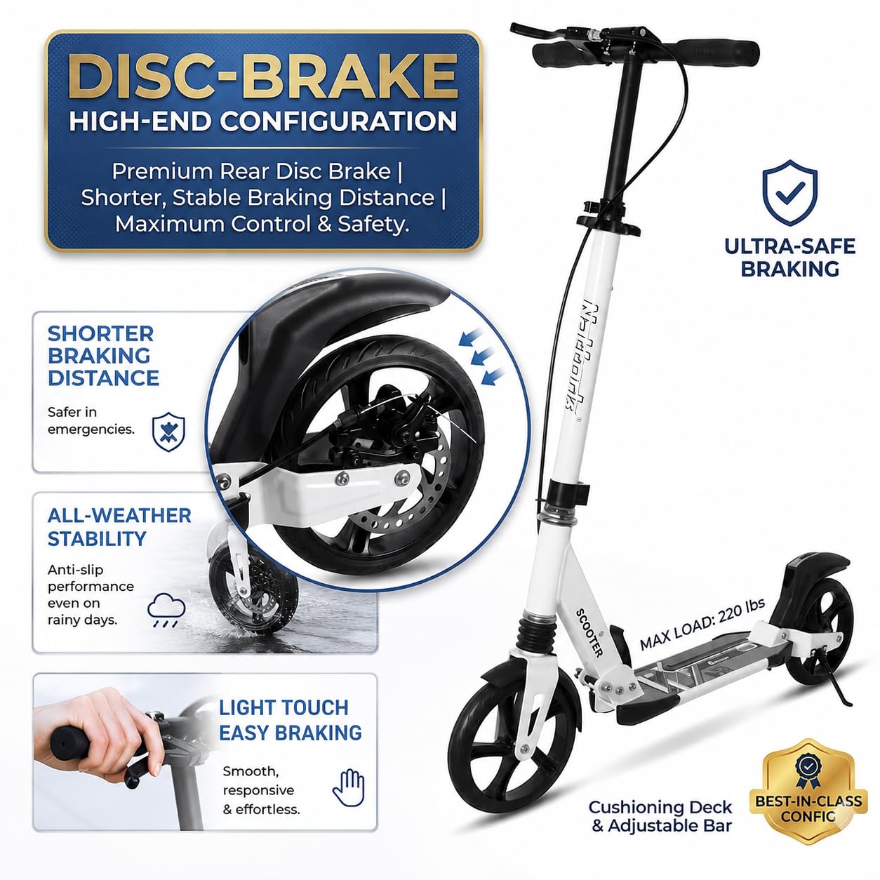 Foldable Kick Scooter for Kids & Adults