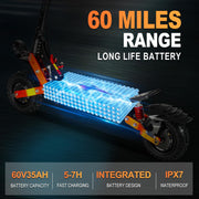 Dual Motor All-Terrain Electric Scooter with Seat