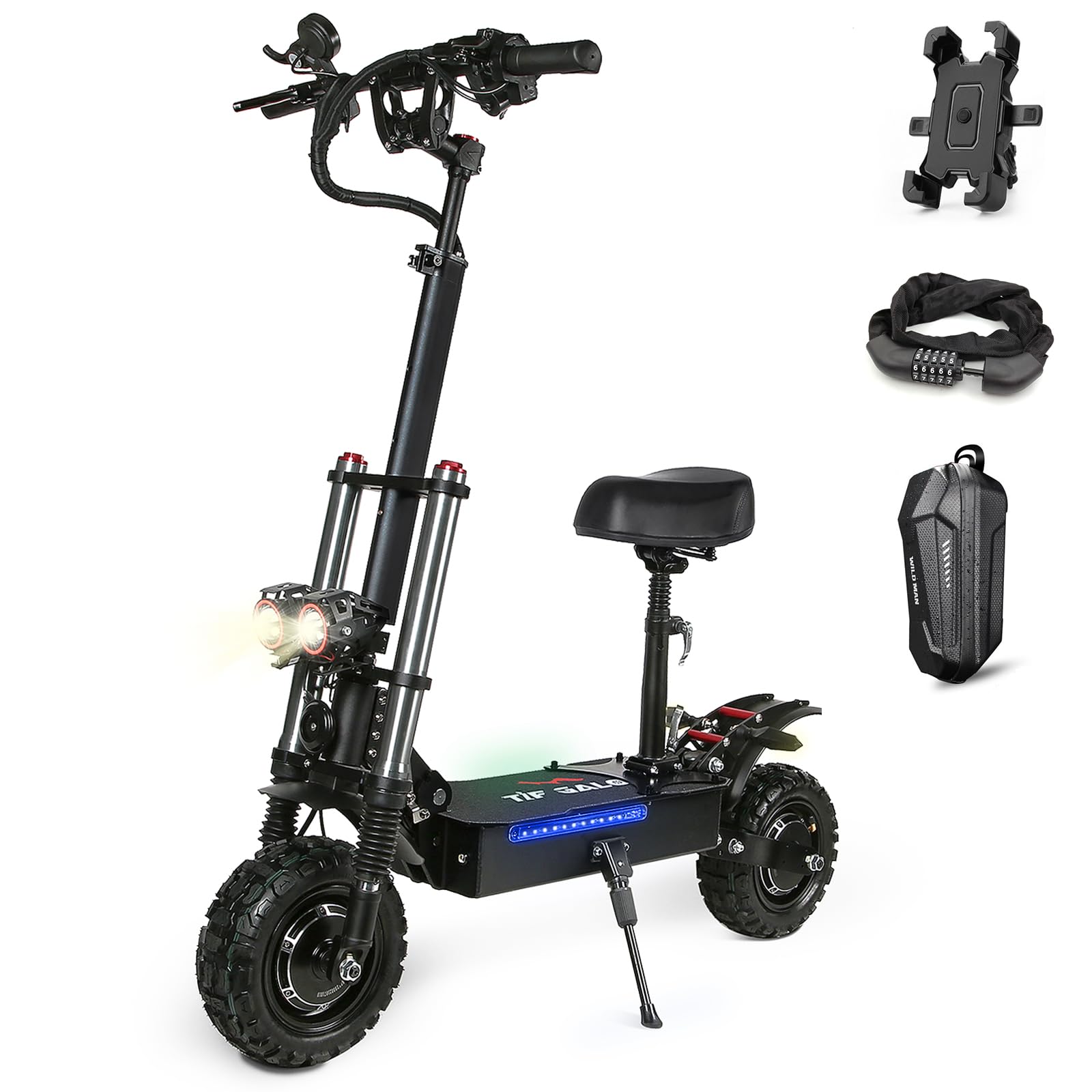 Dual Motor Electric Scooter with Seat