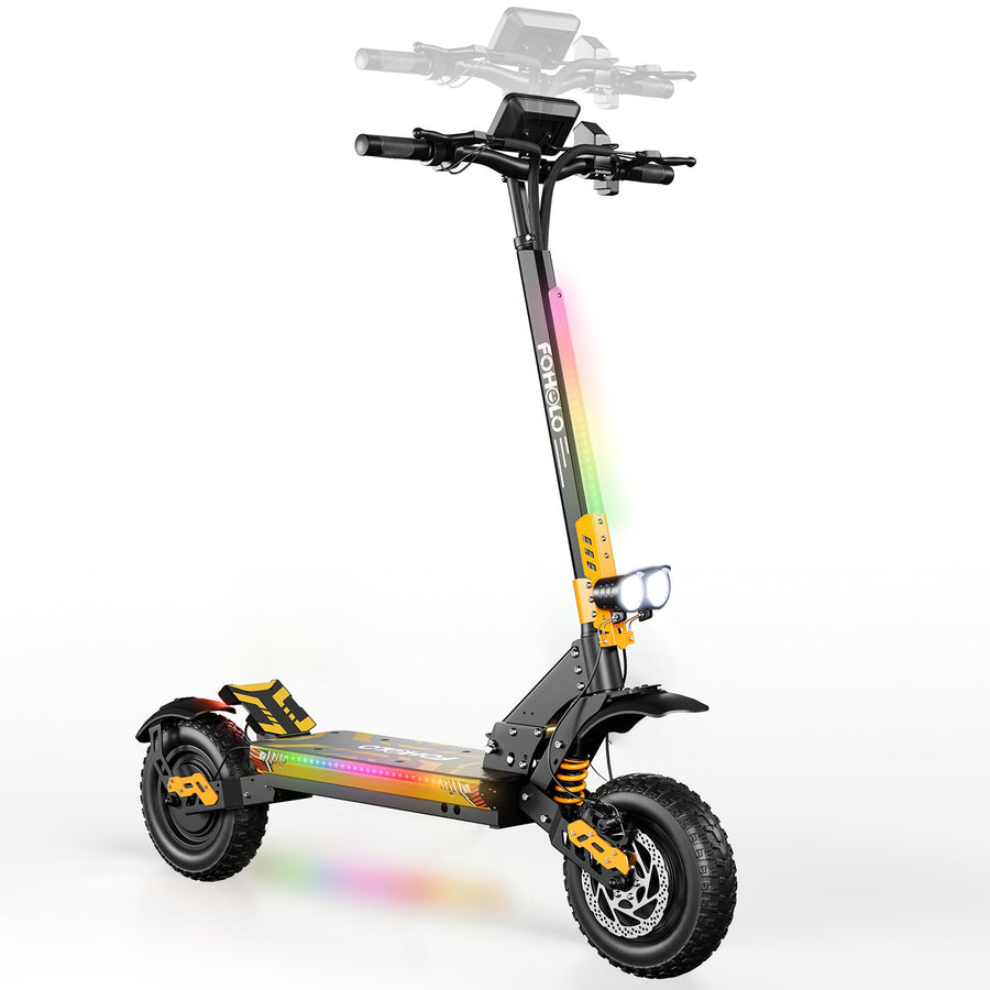 Dual Motor All-Terrain Electric Scooter with Seat