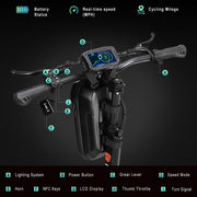 Dual Motor All-Terrain Electric Scooter with Seat