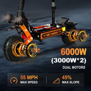 Dual Motor All-Terrain Electric Scooter with Seat