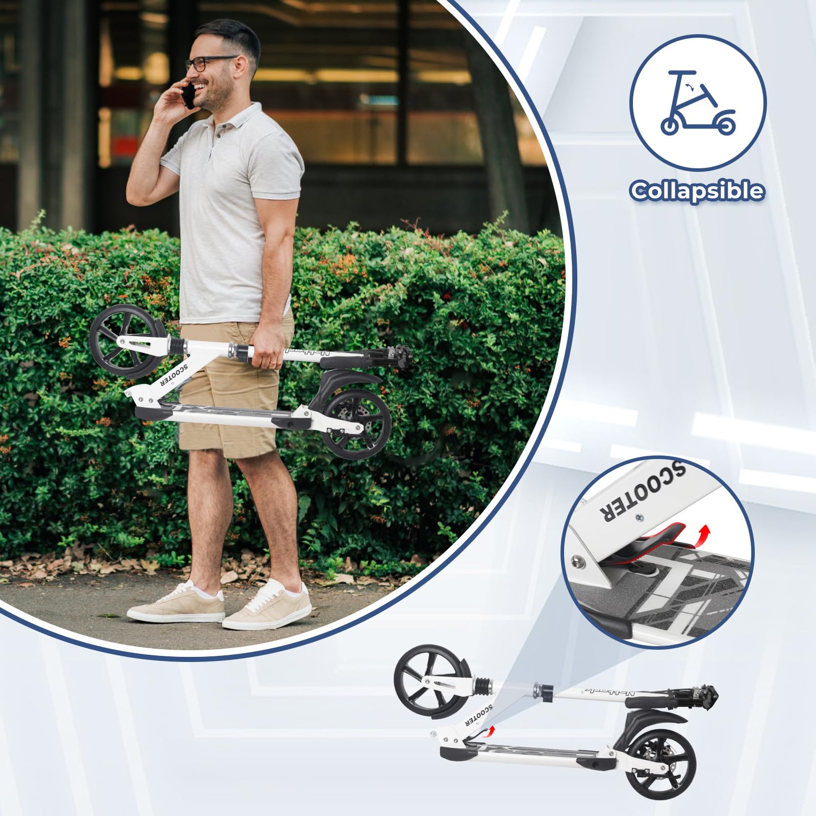 Foldable Kick Scooter for Kids & Adults