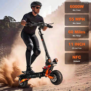 Dual Motor All-Terrain Electric Scooter with Seat