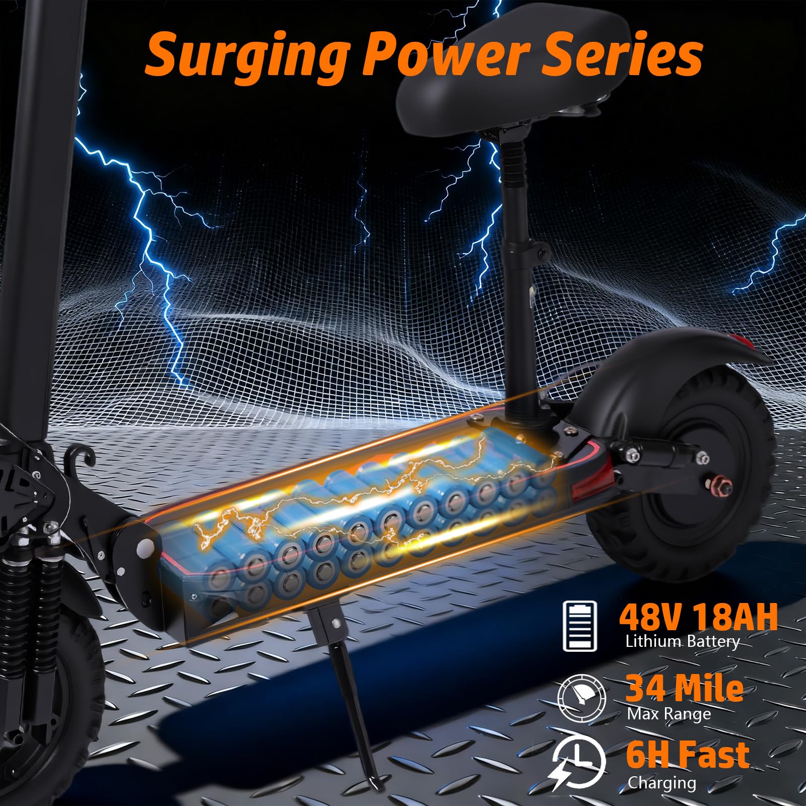 All-Terrain Electric Scooter with Seat
