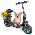 Electric Scooter with Seat & Basket