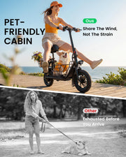 Electric Scooter with Seat & Basket