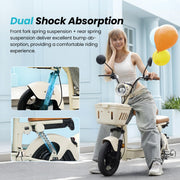 Electric Scooter with Seat & Basket