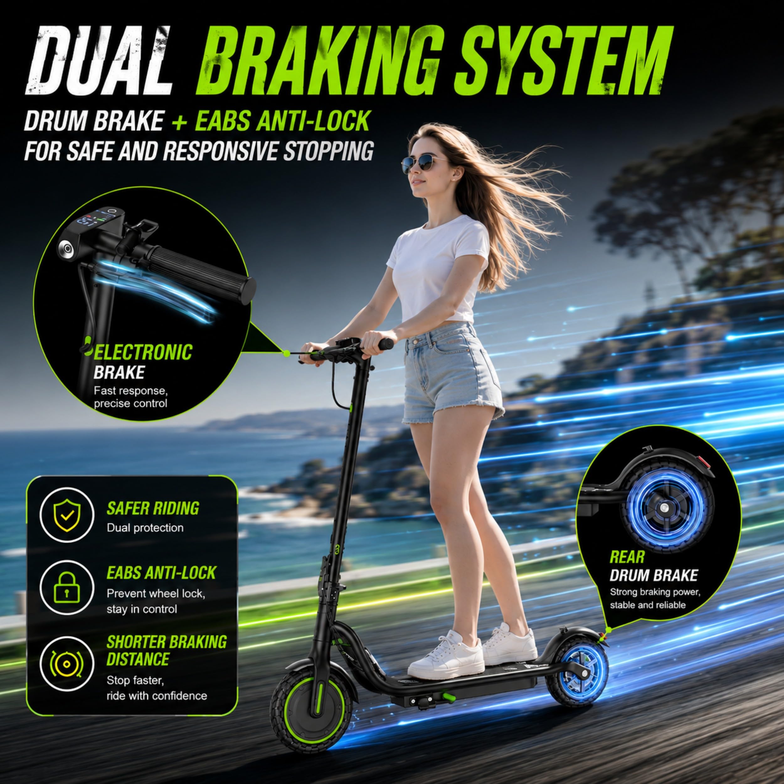 Foldable Electric Scooter for Adults & Teens