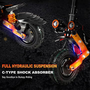 Dual Motor All-Terrain Electric Scooter with Seat