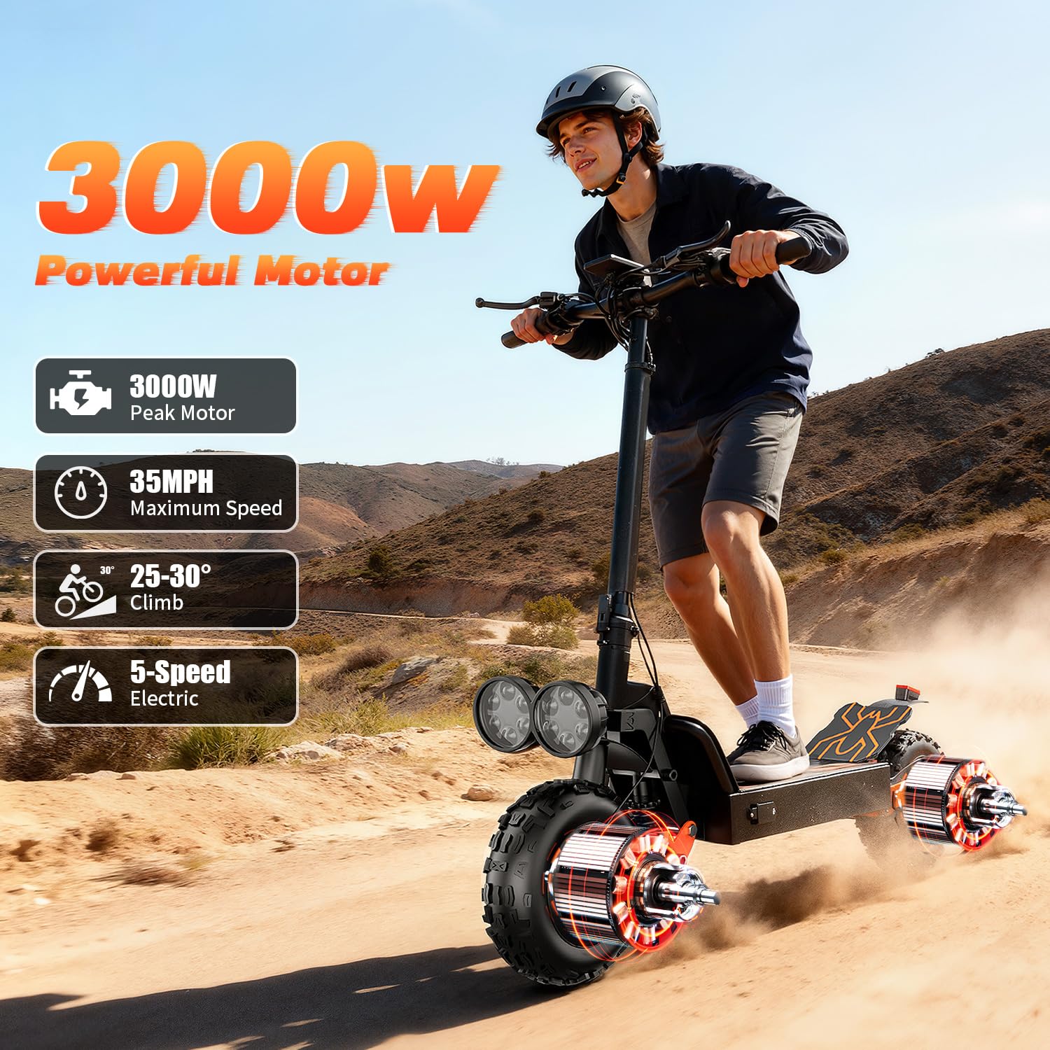 Dual Motor All-Terrain Electric Scooter