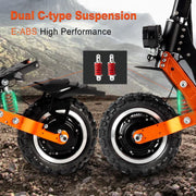 Dual Motor All-Terrain Electric Scooter with Seat