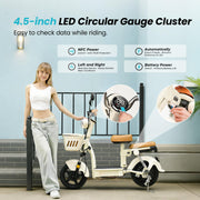 Electric Scooter with Seat & Basket