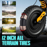 Dual Motor All-Terrain Electric Scooter with Seat