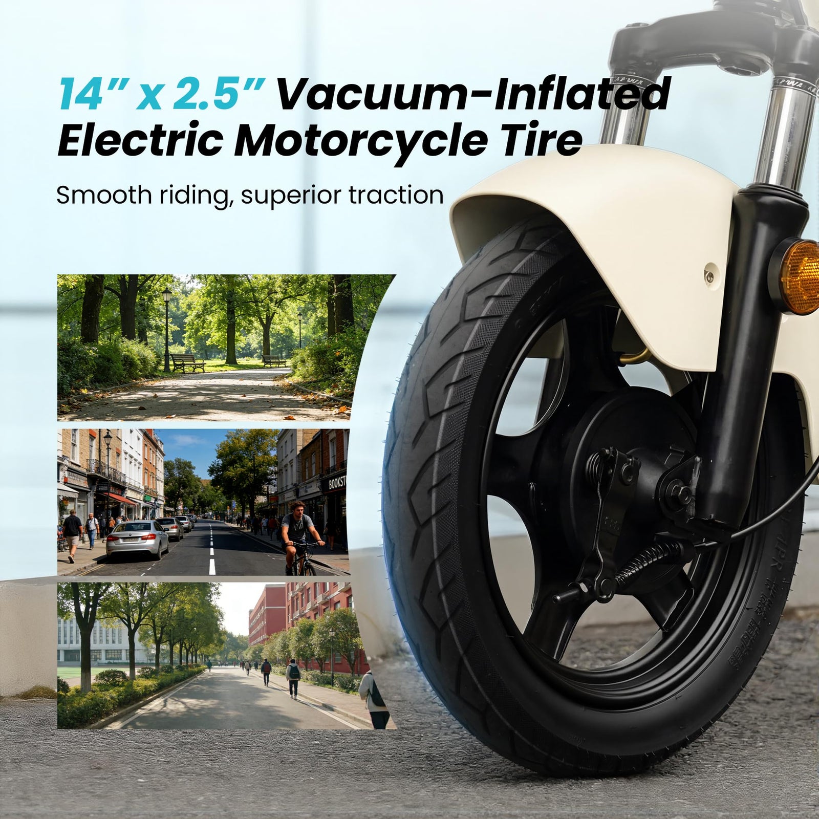 Electric Scooter with Seat & Basket